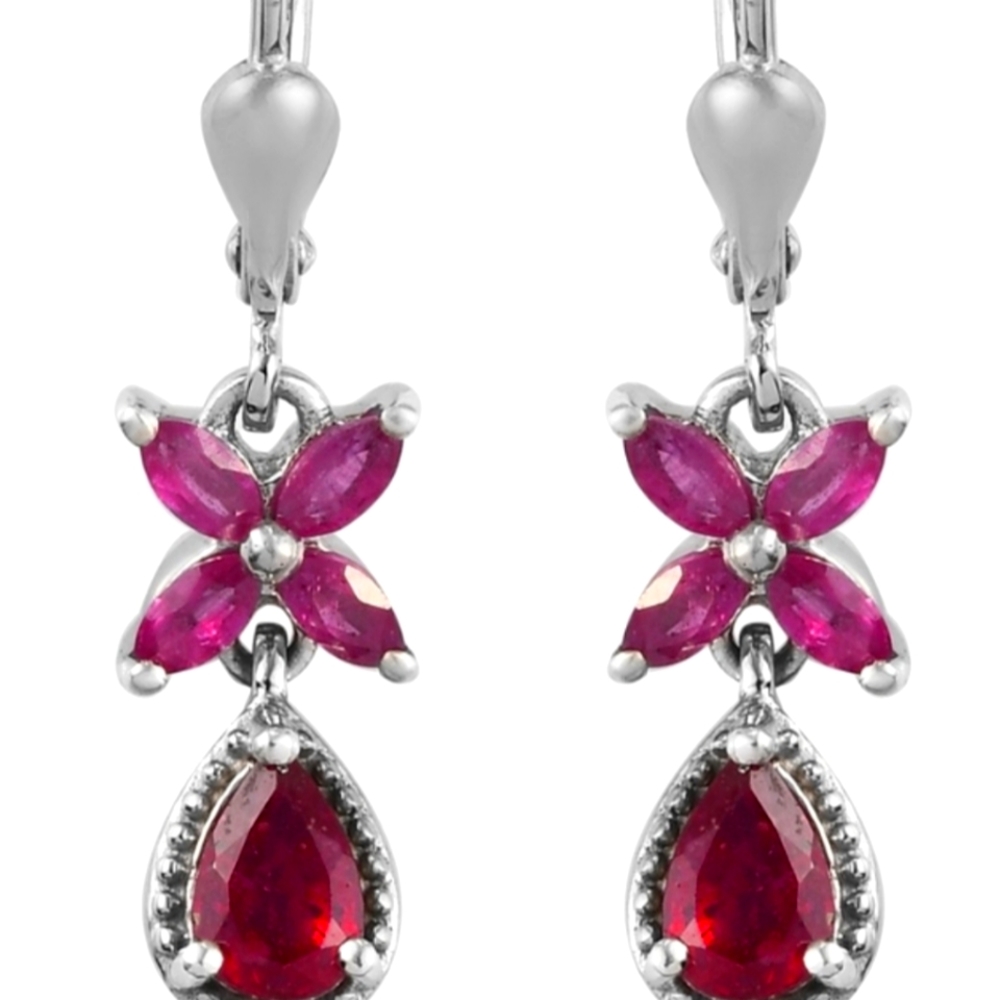 2.25 ct African Ruby Earrings